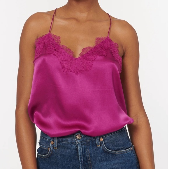 CAMI NYC The Racer Silk Cami - Picture 1 of 5